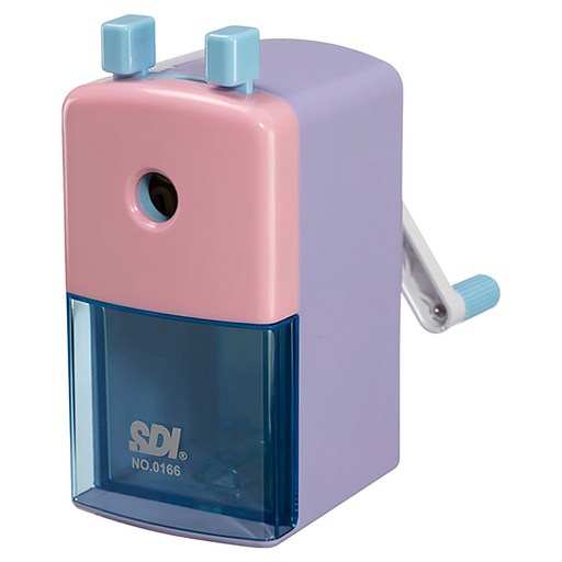 SDI 手牌 輕鬆轉大小通吃可調式削鉛筆機, 顏色隨機, 1個