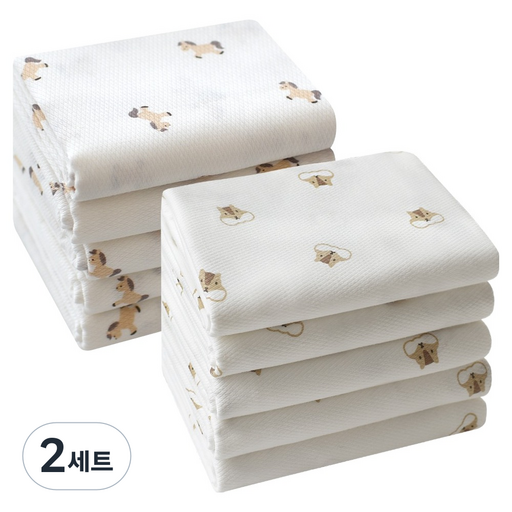 베이비앤아이 소프트 사각 천기저귀 포니 5p + 라미 5p 세트