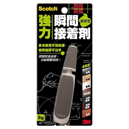 3M Scotch 強力瞬間接著劑 凝膠型 #7055, 1個