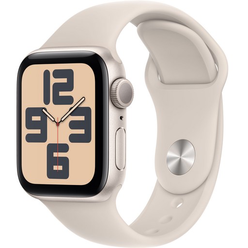 Apple 2023 애플워치 SE 2세대 40mm GPS 스타라이트 스포츠 밴드 S M 알루미늄 케이스로 스타일과 기능을 완벽하게 동시에
