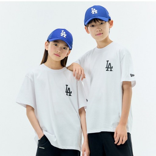 뉴에라 아동용 MLB 베이직 로고 반팔 티셔츠