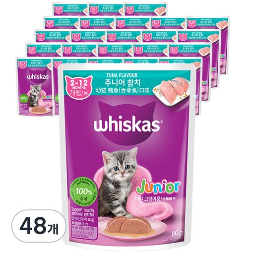 위스카스 주니어 고양이 주식파우치