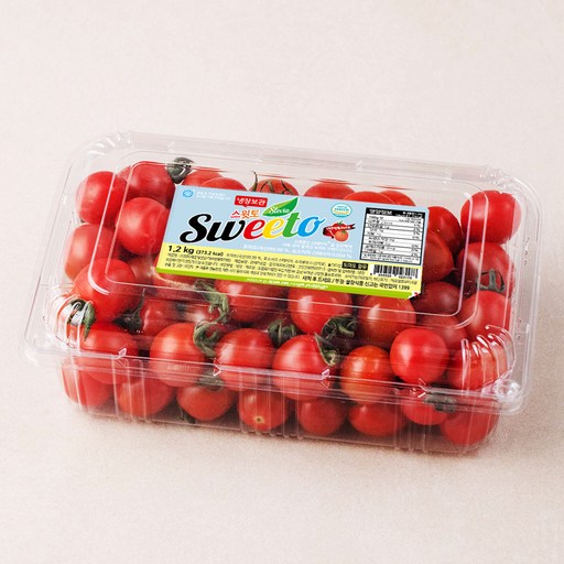 스윗토 스테비아 대추방울토마토 1.2kg 1팩 신선하고 달콤한 건강 간식