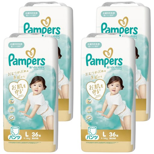 Pampers 幫寶適 日本境內版 褲型尿布 9~14kg, L, 144片