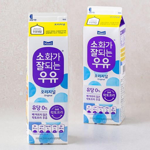 매일우유 930ml 2개 소화가잘되는우유