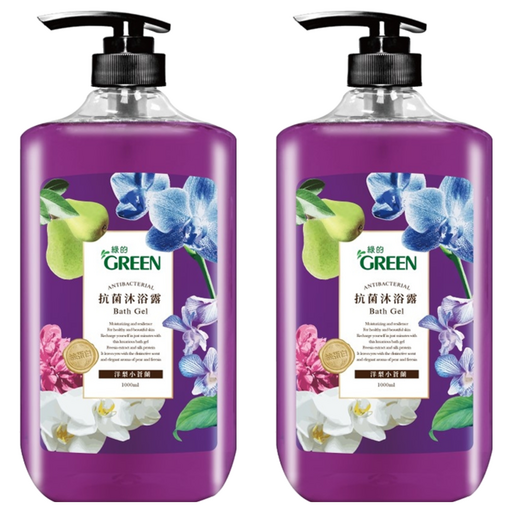GREEN 綠的 抗菌沐浴露 洋梨小蒼蘭, 2瓶, 1L
