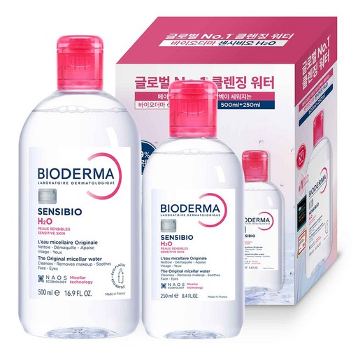 바이오더마 센시비오 H2O 민감용 클렌징 워터 기획세트 500ml + 250ml