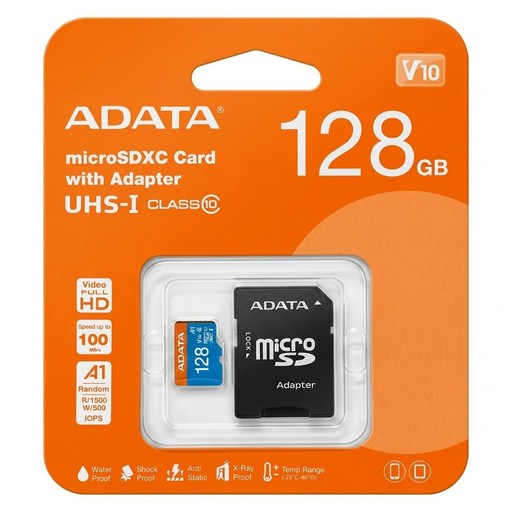 ADATA 威剛 記憶卡 附轉卡 小卡 Micro SDXC UHS-I A1, 1個, 128GB