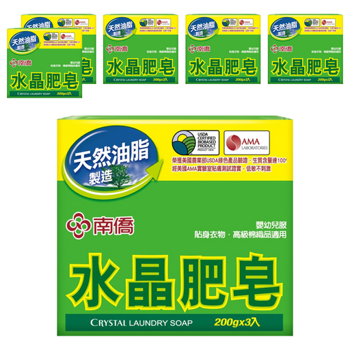 南僑水晶 肥皂 3個, 600g, 6盒