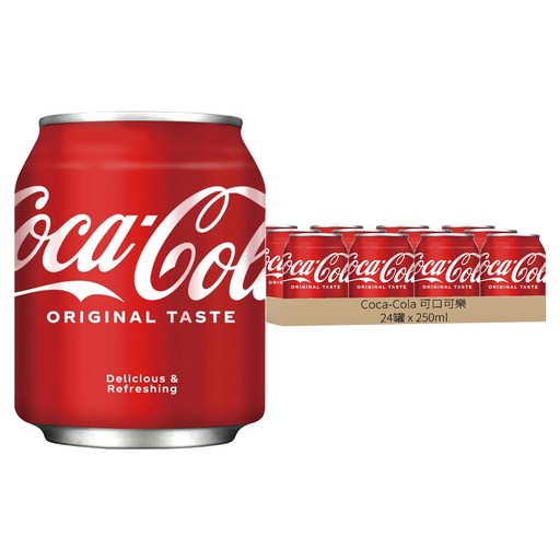 Coca-Cola 可口可樂 汽水, 250ml, 24罐