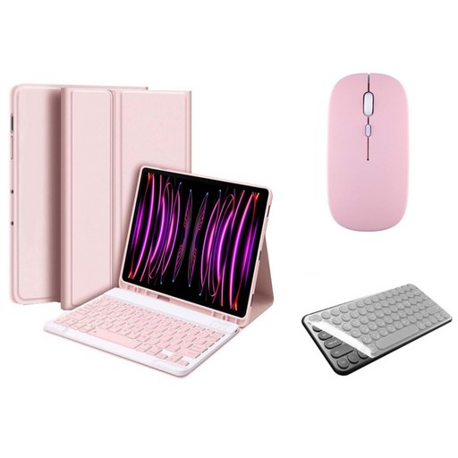 아이패드 호환 에어 프로 미니 12345678910 세대 M2 M4 펜슬 수납 블루투스 키보드 케이스 무선 마우스 세트 iPad Pro Air Mini 케이스나라