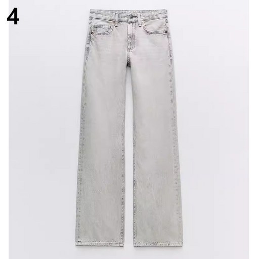 20Y6194 ZARA 여자신상 여름 데님팬츠 캐주얼 와이드핏 바지 6688034