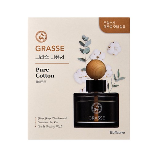 불스원 그라스 디퓨저 105ml, 퓨어코튼, 105ml 퓨어코튼, 1개