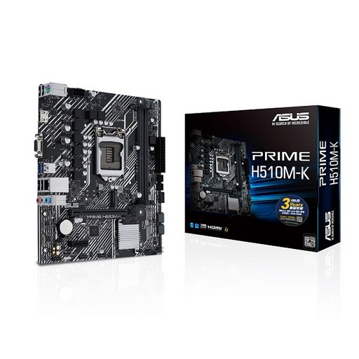 ASUS PRIME H510M-K 메인보드 (LGA1200,DDR4,M-ATX ■문화상품권 5천원증정■) 인텍, 선택하세요