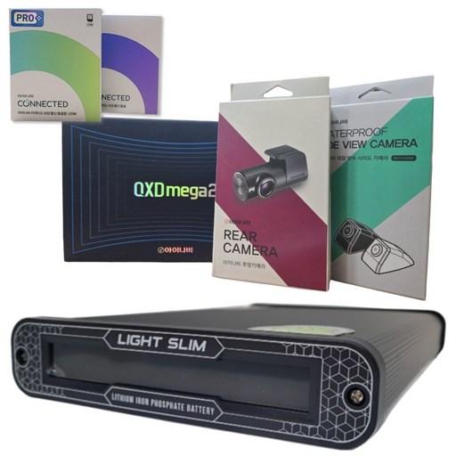 아이나비 QXD MEGA2 4채널커넥티드 프로플러스에코파워팩 라이트슬림 S12  출장장착 추가가능, 블랙자가장착, 256GB