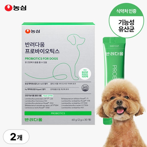 농심 반려다움 강아지 유산균 영양제 가루 애견 펫 프로바이오틱스