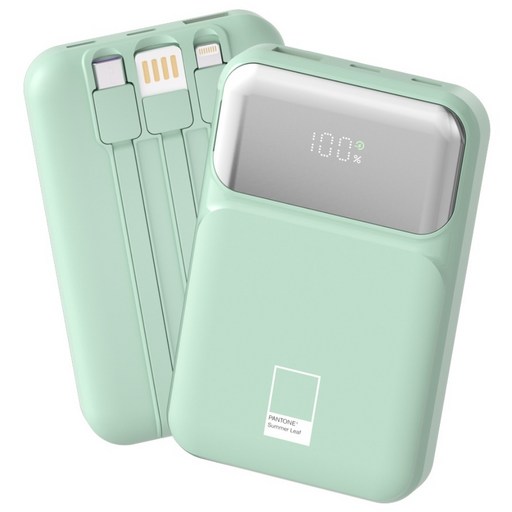 팬톤 PD 22.5W 초고속충전 대용량 케이블 일체형 미러 보조배터리 10000mAh PGB-20