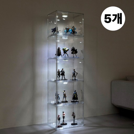 McEDA 아크릴 케이스 가방 피규어 보관함 장식장, 특대형 투명45x33x33, 5개