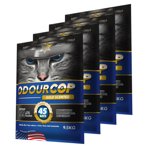 오더캅 골드 벤토나이트 고양이모래 9.5kg 총 4봉총 2박스 배송, 9.5kg, 4개, 골드 유향