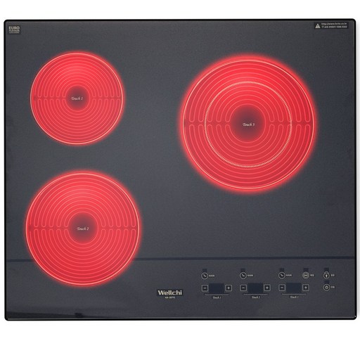 3구 전기레인지 빌트인 스텐드 하이라이트 인덕션, 빌트인, 스톤블랙