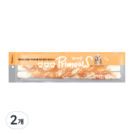 프리미요 강아지 초대형 스틱껌 18인치 2p, 치킨, 250g, 2개