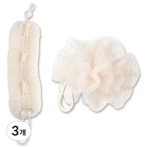 심플리프 2in1 늘어나는 샤워볼, 3개, 1개입