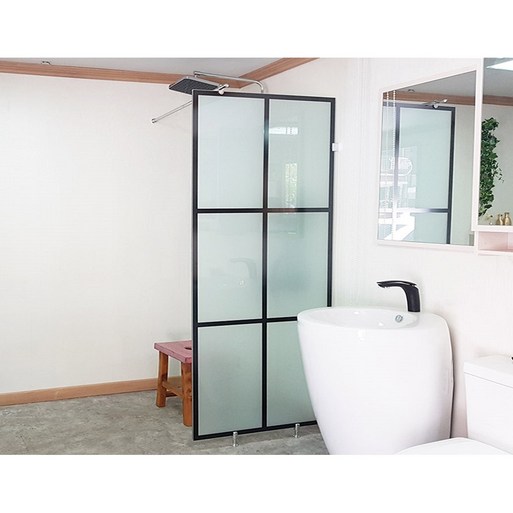 안전강화유리당일발송 A6마트 욕실파티션 55종 모음 DIY 쉬운설치 샤워부스, 불투명격자파티션750