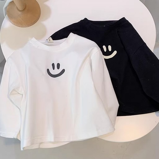 앙디 F상의 스마일콩콩 FE148아동복 아동옷 의류 남아 여아 공용 봄가을 라운드티 기본티 무지티