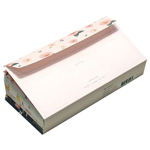 핑크풋 6000 꽃길 편지 봉투세트