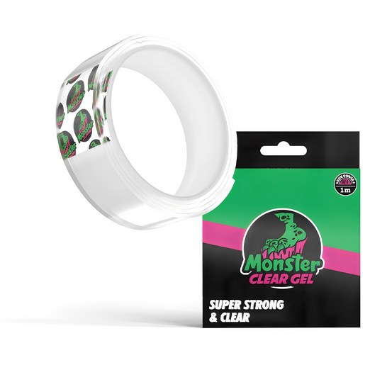 몬스터겔 다용도 초강력 실리콘 양면테이프 30mm x 1m, 투명, 1개