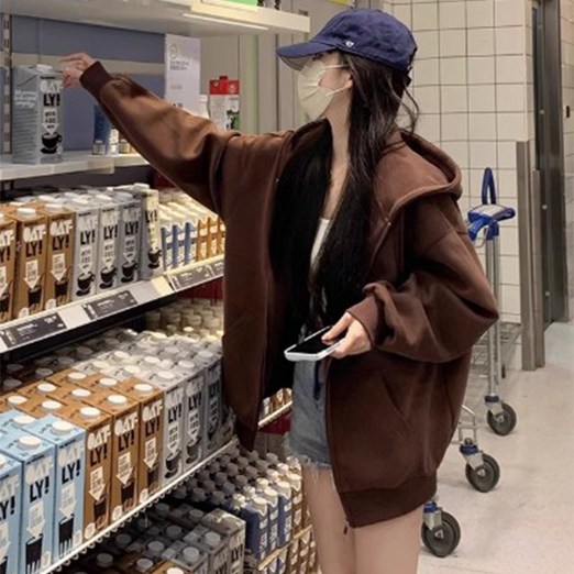 셀리즈로 사계절 루즈핏 데일리 여성 포켓 후드 집업 3색