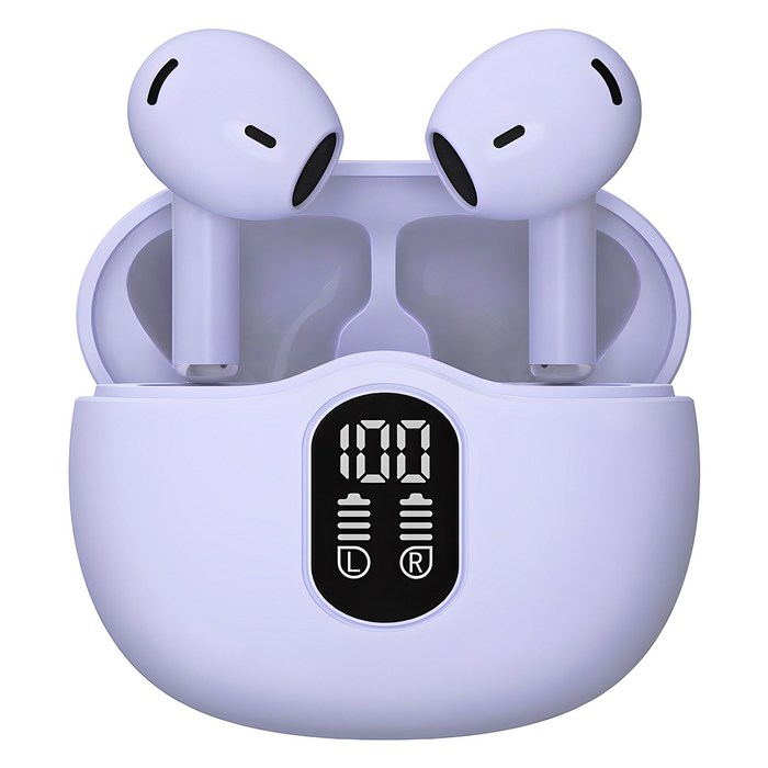 블라우풍트 Ai ENC 노이즈캔슬링 LED 블루투스 5.4 오픈형 이어폰, BLPBE363P, 퍼플