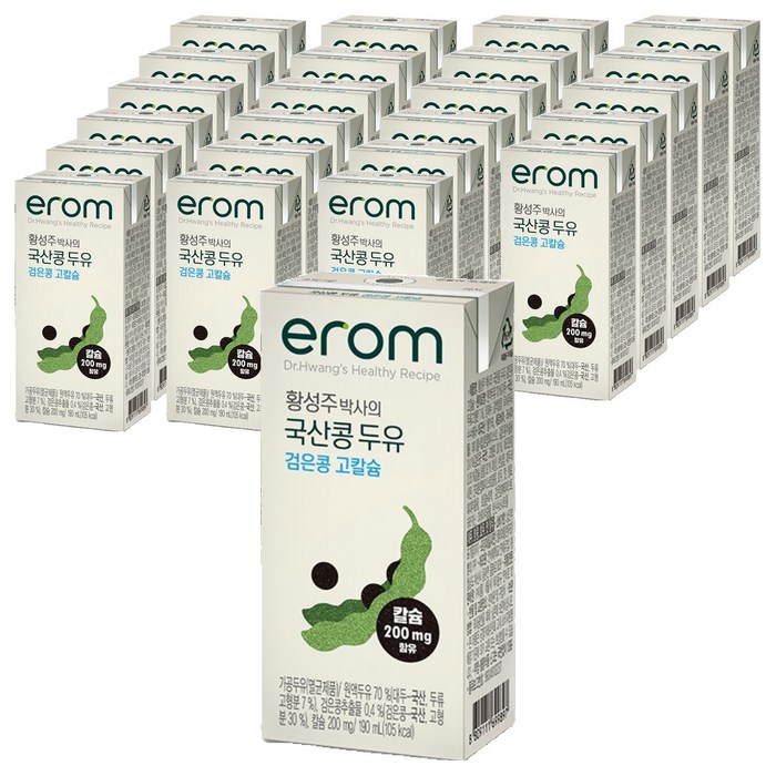 이롬 황성주 박사의 국산콩 두유 검은콩 고칼슘