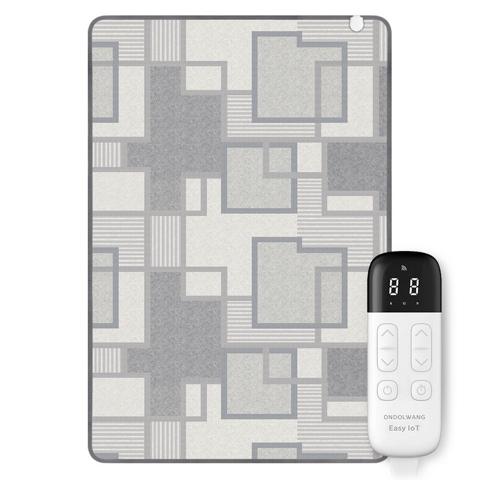 온돌왕 한일메디칼 IoT 탄소 모노륨매트 전기장판 모던그레이 CEL480W, 67인용270 x 183 cm