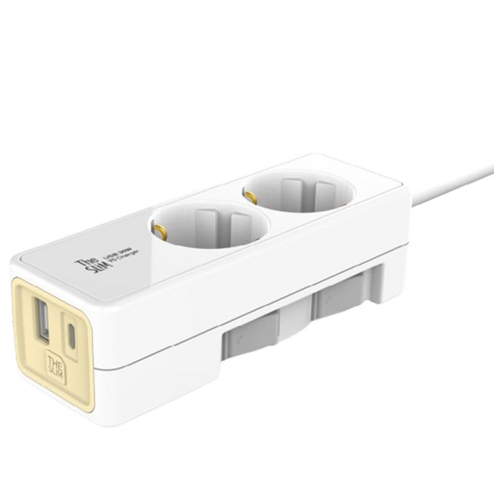 더슬림 개별형 USB 멀티탭 2구 SYSB2 CT, 1.5m, 혼합 색상, 1개