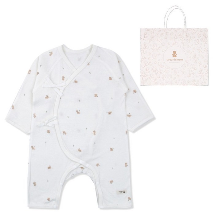 오가닉맘 유아용 라온 배내가운 MHFNBW08  쇼핑백