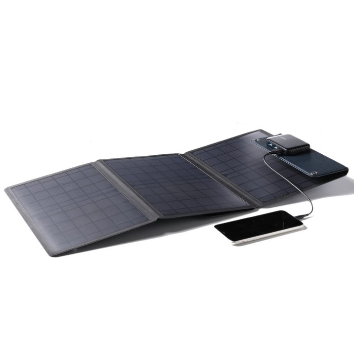 앤커 휴대용 태양광 24W 접이식 고속USB 충전기 3포트 동시충전 아웃도어 캠핑용 배터리, 블랙, 단일상품