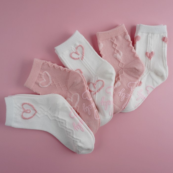 비바세븐 여아용 폴링 미끄럼방지 양말 5종 세트