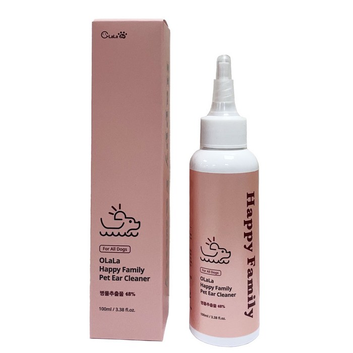 오랄라 반려동물 해피 패밀리 귀세정제, 100ml, 1개