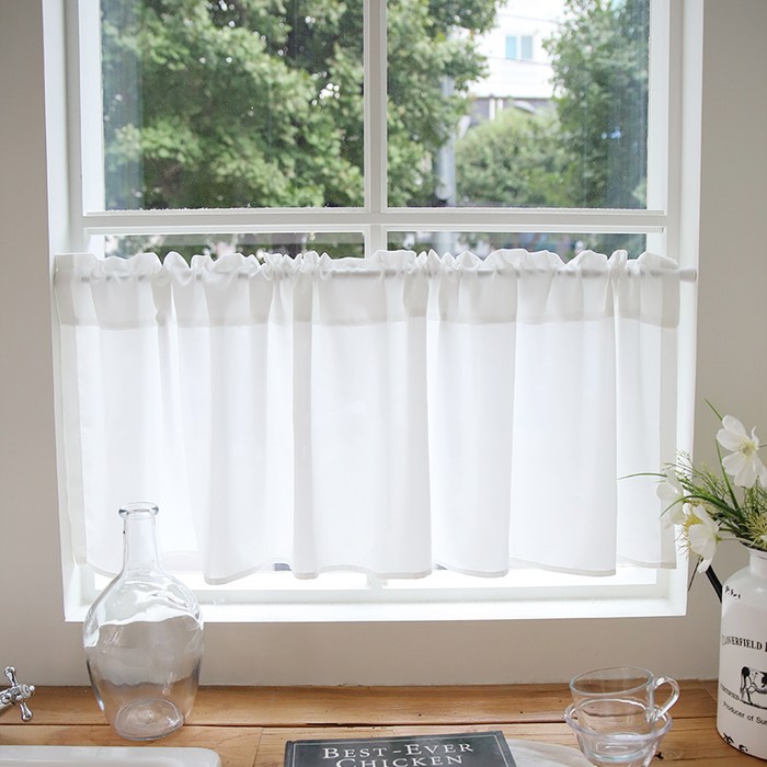 앤코튼 비침없는 고밀도 쉬폰 바란스 커튼