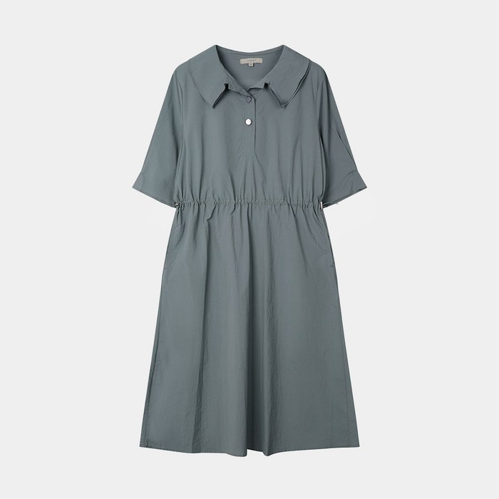 요하넥스 드로우 스트링 오픈카라 원피스