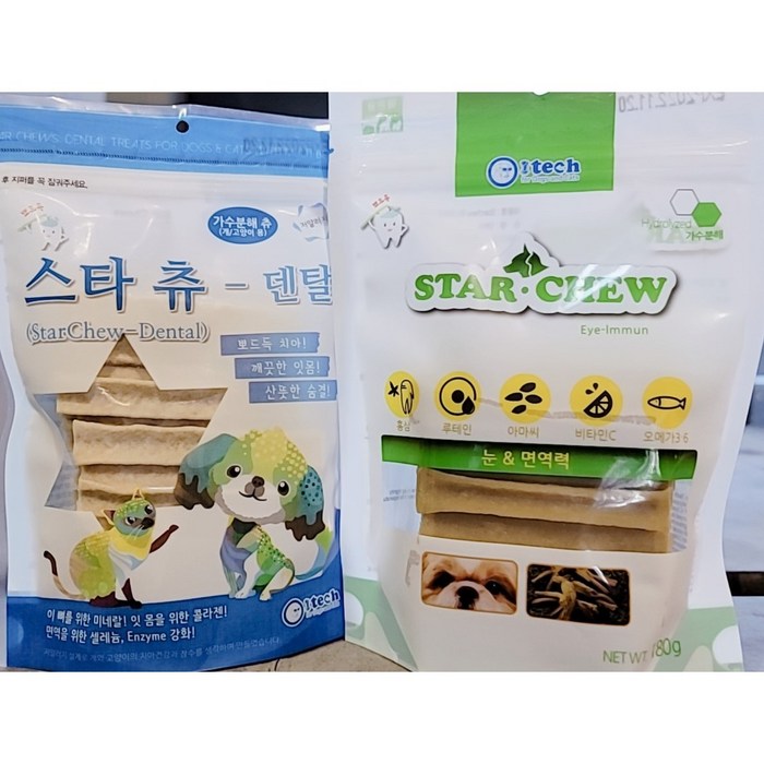 아이테크무료배송 6개묶음 행사 스타츄 덴톨,이아이눈면역가수분해 츄180g 스틱