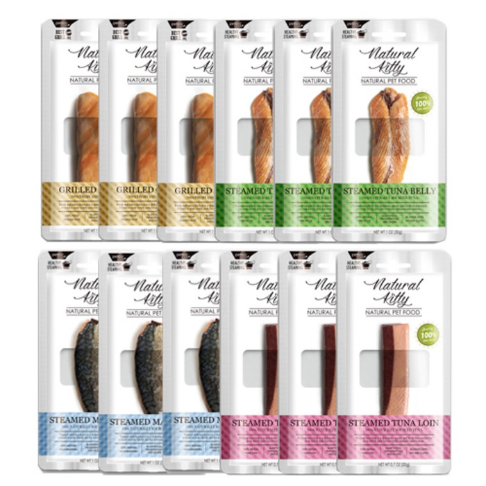 내추럴키티 통살시리즈 4종콤보 30g x12개세트