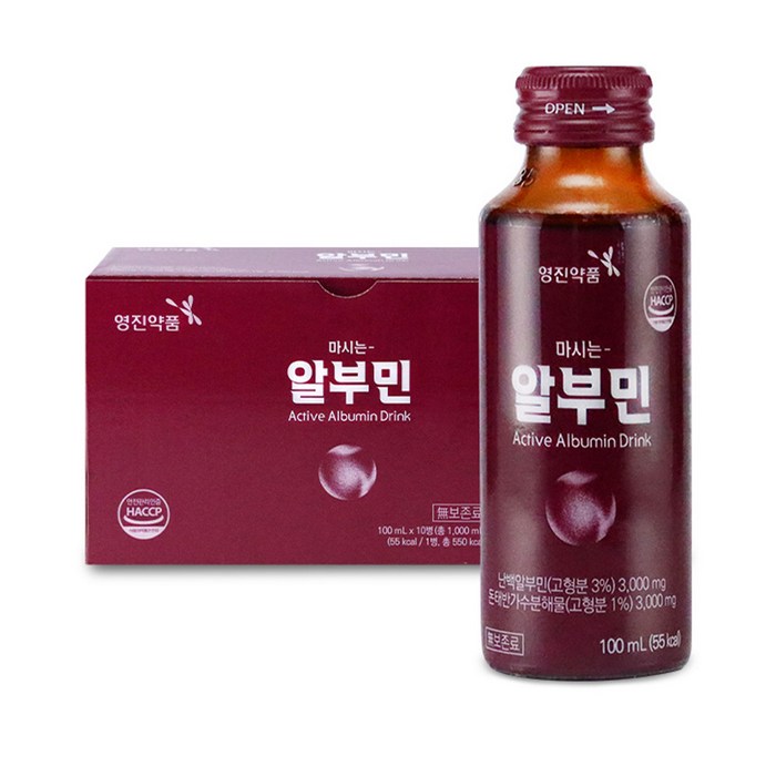 영진약품 마시는 알부민 단백질 보충 활력 케어 데일리 영양 음료, 100ml, 10개
