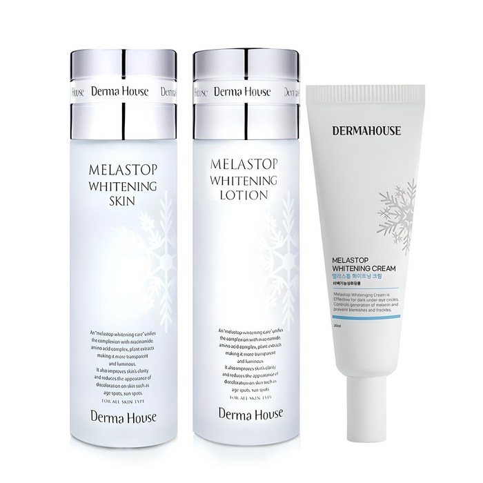 더마하우스 멜라스톱 화이트닝 3종, 스킨125ml  로션 125ml크림30ml, 1세트