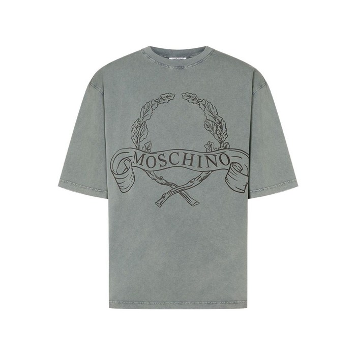 모스키노 로렐 크라운 그래픽 프린트 티셔츠