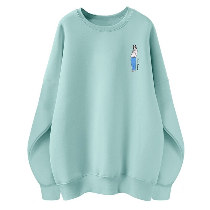 여자 여성 특양 맨투맨 사람 나염 피플