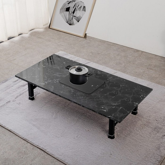 로라인덕션테이블 불판테이블 가정용불판테이블 고기불판테이블 인덕션 밥상 4인용 접이식식탁