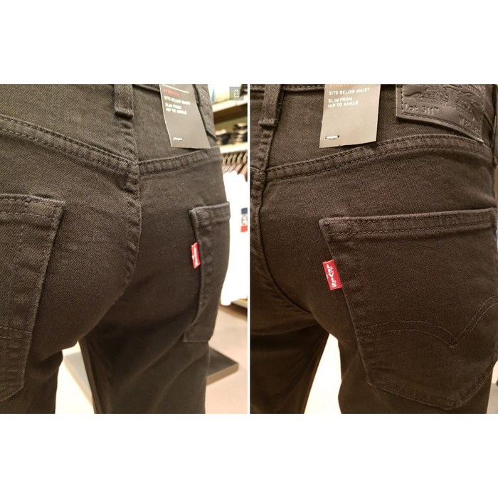 리바이스 511 프리미엄 슬림핏 블랙 진 5111507