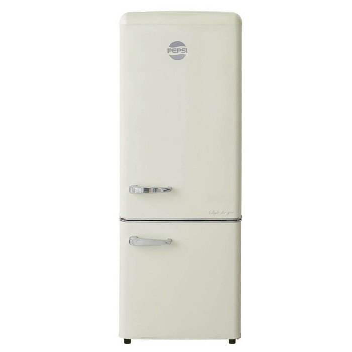 PEPSI펩시  소형 미니  2도어 레트로 냉장고 PC20CRJ 200L 아이보리 방문설치 콤비형상냉장하내동